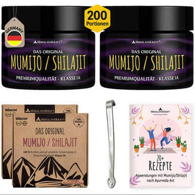 SHILAJIT Harz 100% ORIGINAL Himalaya, DE-Labor, Mumijo, patentiert, 60g=200 Tage