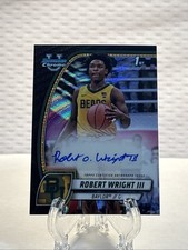 2024 Bowman University Chrome Black Ray Wave Prospect Auto Robert Wright III #15