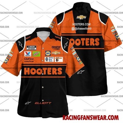 Chase Elliott Nascar Racing 2020 Uniform Apparel Clothes Hawaiian Polo Shirts