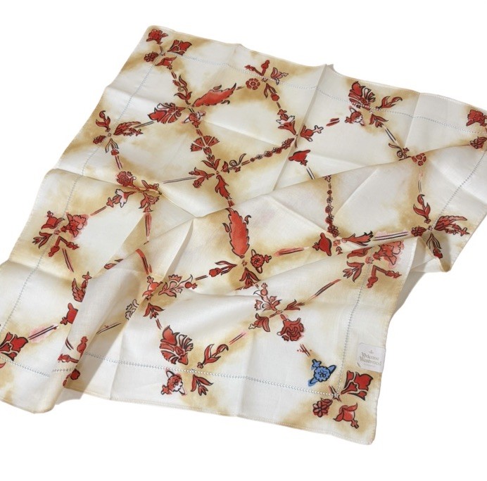 Vivienne Westwood, new vivienne westwood floral orb pocket square handkerchief top vintage