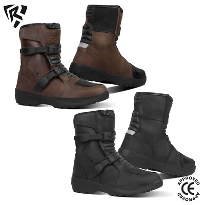 Raxid Basta V2 Genuine Leather Motorcycle CE APPROVED Adventure Waterproof Boots