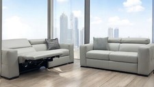 Natuzzi Click POWER RECLINING & HEADRESTS LEATHER 3 & 2 Seater sofas