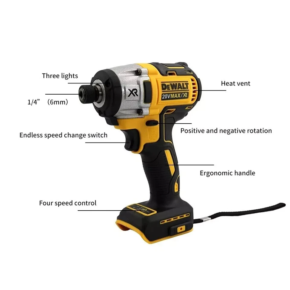 Dewalt Brushless Speed Impact Driver DCD887 XR Body Only Precision Drive UK - Image 4 of 4