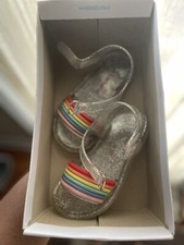 Carter's Iris Sandals Silver Rainbow Glitter toddler 6