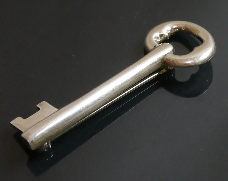 Autentica chiave spilla Tiffany & Co. vintage argento sterling #3604 - Immagine 4 di 4