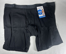 Jockey Men's Black Active Ultra Soft Chafe Proof Pouch Underwear Boxer XXL Leg