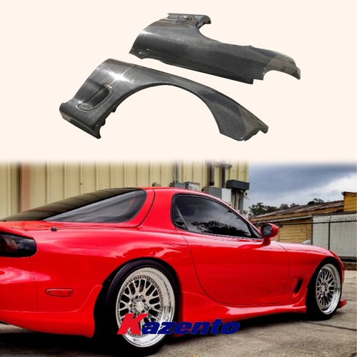 For Mazda RX-7 FD RX7 FD3S OE Style Carbon Fiber Front Bumper Fender ...