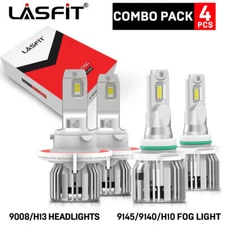 Lasfit LED Headlight Fog Light Bulb for Ford F-250 F-350 Super Duty H13 9145 H10