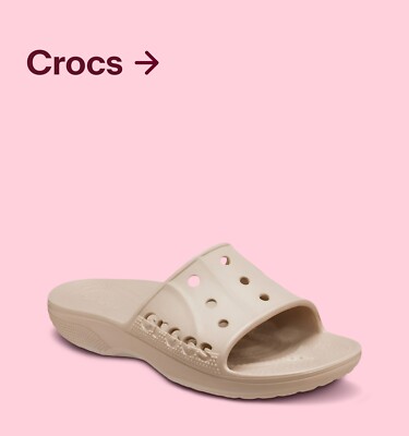  A beige Crocs Baya Flip slipper.