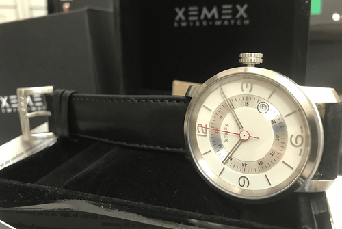 Xemex Men's Watch Piccadilly Quartz Ref. 088 Swiss Made Date Stainless Steel - Picture 2 of 4