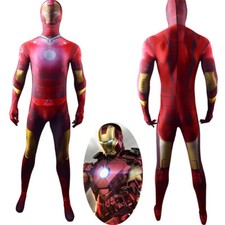 Avengers Iron Man Suit Tony Stark Costume Cosplay Jumpsuit Adult Kid