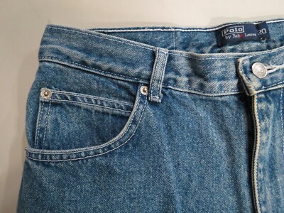 ＊s VTG Polo Ralph by Lauren made in USA RN- 19572 Heavy Denim leather