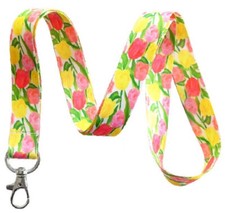 Tulips Easter Floral Lanyard Id Badge Holder Keychain By Execucat