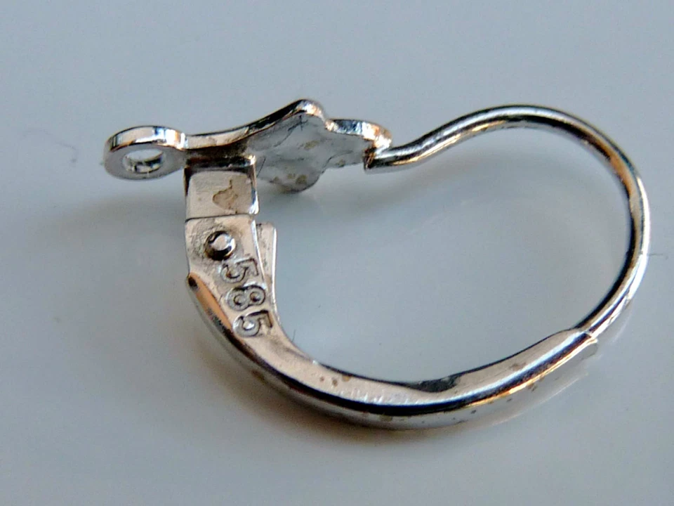 # 046 # OHRBRISUR KLAPP BRISUR VOM JUWELIER-FACHHÄNDLER WEIßGOLD 585 / 14 K - Bild 2 von 3