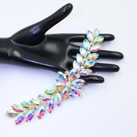 Strass Perlen Applikation Motiv Kristall GläNzend NäHen Auf Braut Kleid Schmuck
