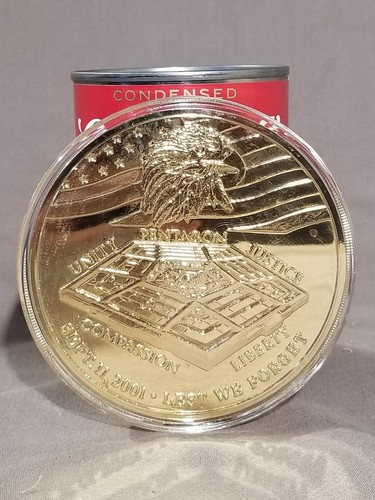 13 ounces .999 Silver 9/11 World Trade Pentagon Commemorative Coin Round C. Rufo - Picture 19 of 22