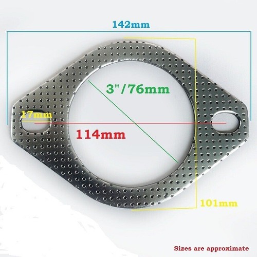 Exhaust Gasket 76mm - 3" Hi Temperature Flange Seal Blitz NUR Spec HKS Mongoose - Picture 2 of 2