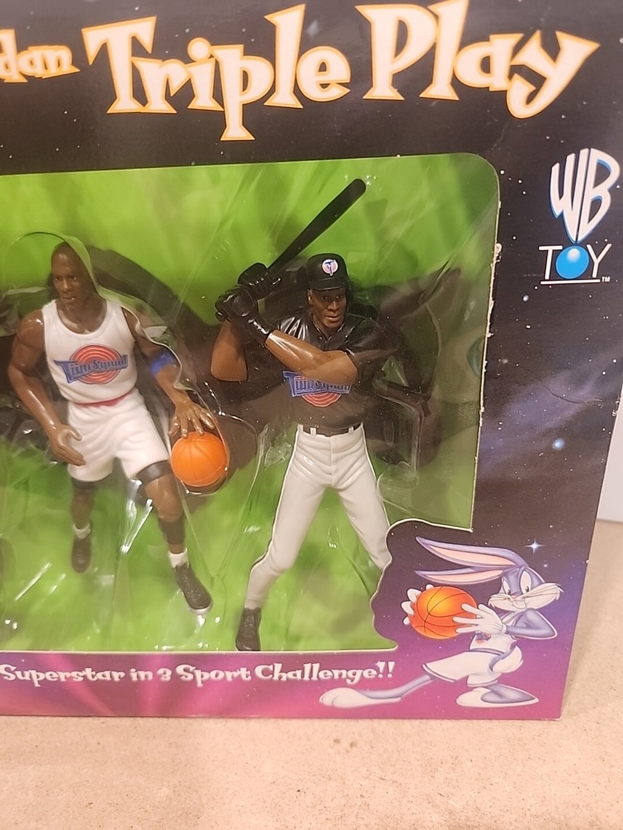 Michael Jordan Triple Play Action Figure Set 1996 Space Jam Sports