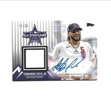 2021 Topps Update FERNANDO TATIS JR. All-Star Stiches Autograph Jersey card /25