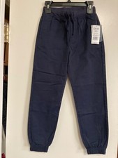 IZOD Navy Boys Approved Schoolwear Stretch Jogger Pants Drawstrings Size 7 NWT