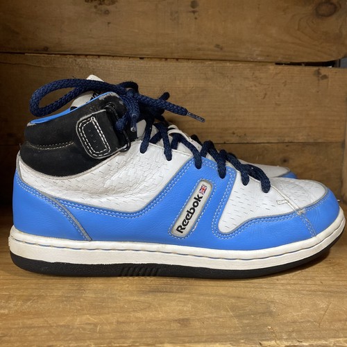 VTG Reebok Mens Blue White Leather Mid 
