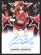 2025 Topps Series 1 Gabriel Moreno Baseball Stars Auto 2/5 SSP Diamondbacks