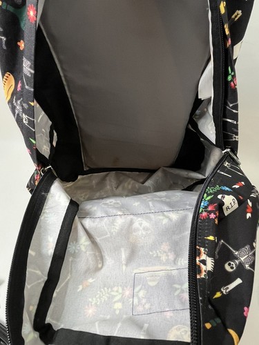 Jansport Rare Black Day of the Dead Dia De Los Muertos Backpack Good Cond - Picture 4 of 10