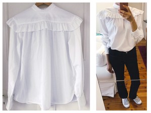 ruffled cotton blouse