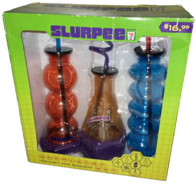 Slurpee Chemistry Set Drink Containers :: 7-11 Exclusive ''Collect and Connect''