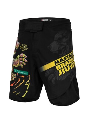 Men's Grappling Shorts PitBull 1 Masters Of BJJ Hilltop Training MMA Shorts