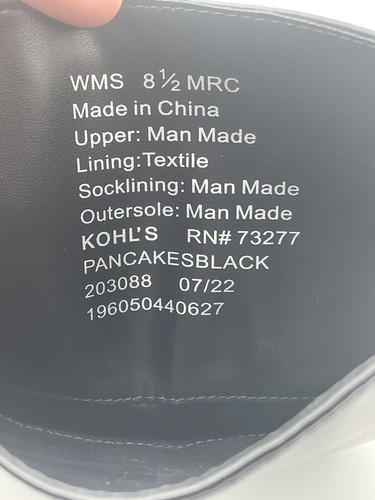 SO Womens Tall BLACK Knee High Boots Sz 8.5 Pancakes 3" Heel 17" Shaft MSRP $70 - Picture 15 of 17