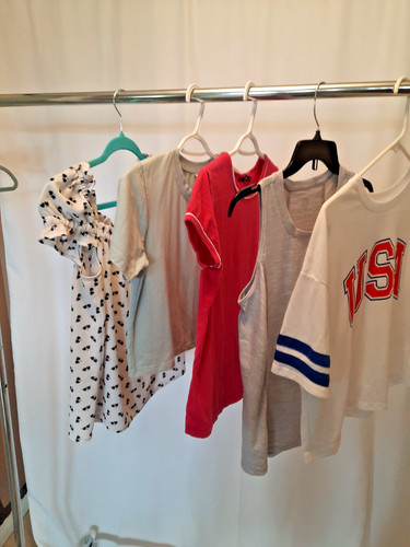 Lot of five small summer ladies tops various designs and styles-crop misc