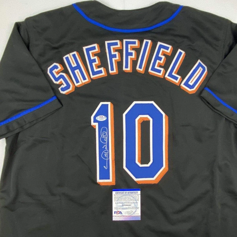 Autographed/Signed Gary Sheffield New York Black Baseball Jersey PSA/DNA COA - Image 2 of 4