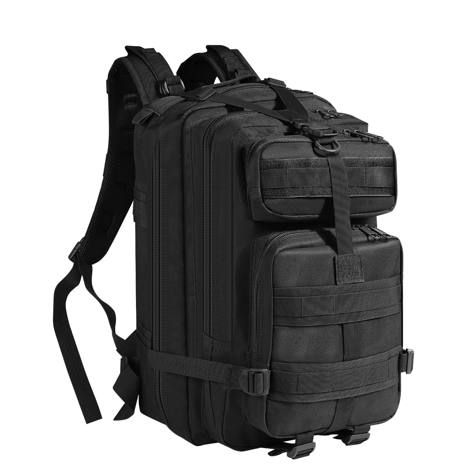 Tactical Backpack (Black) Large Army Assault Pack 40L w/ MOLLE