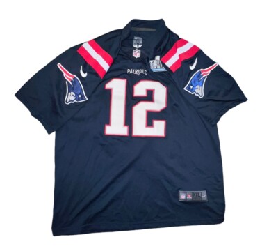 NIKE On-Field Super Bowl 53 Champions Tom Brady no 12 Patriots