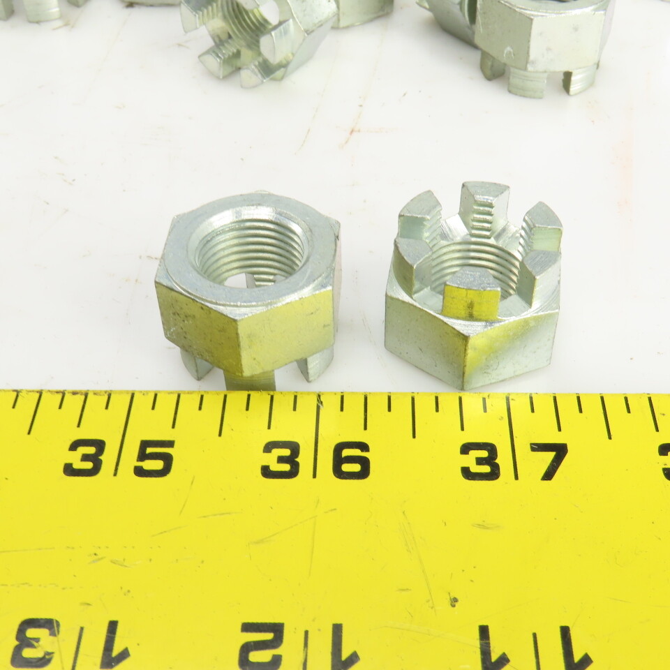 5/8"-11 Slotted Hex Castle Nut Zinc Plated Lot Of 40