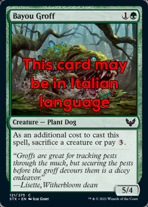 MTG BAYOU GROFF EXC - LATRO DEL BAYOU - STX - MAGIC | eBay