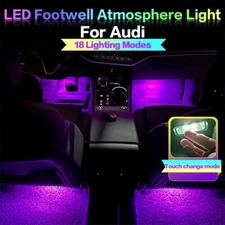 1X RGB LED Car Footwell Interior Atmosphere Light For Audi A4 A5 A7 A8 Q3 Q7 Q5