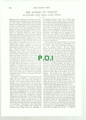 Philip James Bailey Autor von Festus - Artikel von 1896