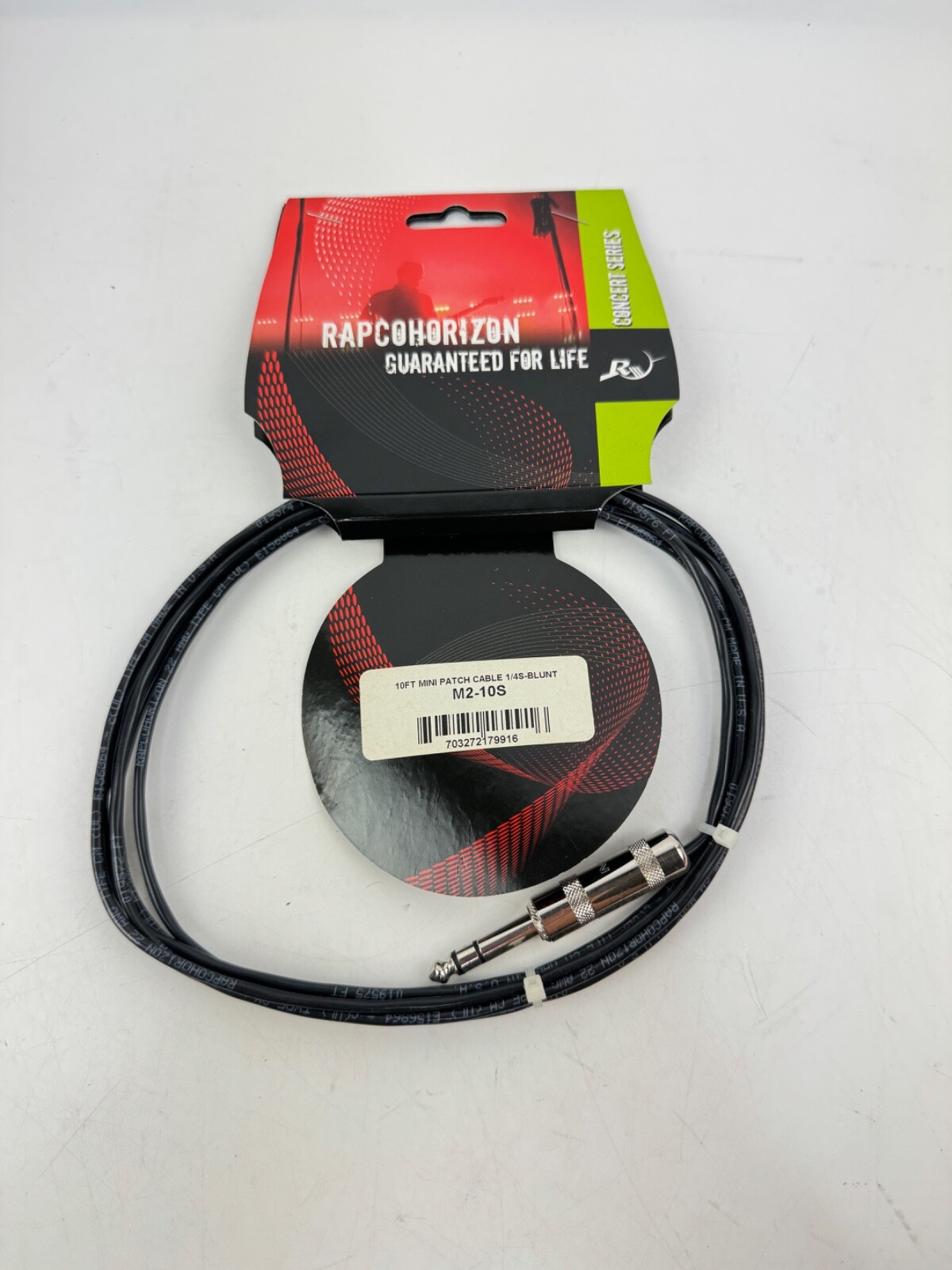 Rapco Horizon 10FT Mini Patch Cable 1/4S-Blunt M2-10s