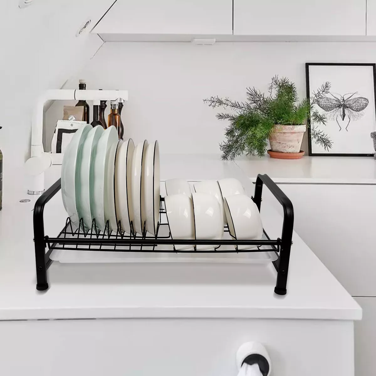 Dish Drying Rack- Space-Saving Dish Rack, Dish Racks for Kitchen