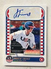 ANDREW JIMENEZ 2025 Panini USA Baseball Stars & Stripes GU TAG PATCH Auto # 2/2
