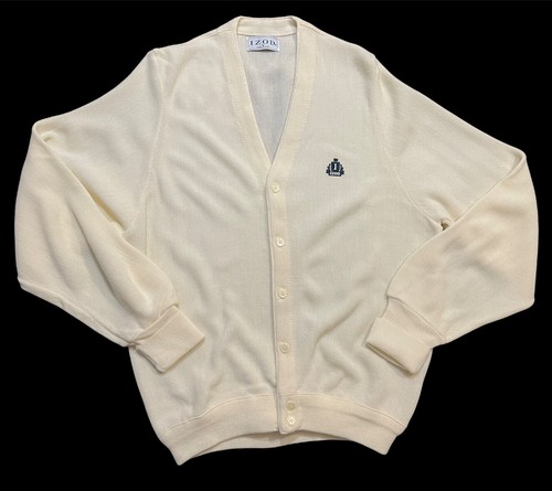 Vintage Izod Cardigan Sweater Men 