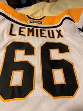 Mario Lemieux game worn hockey jersey-3 LOA,s