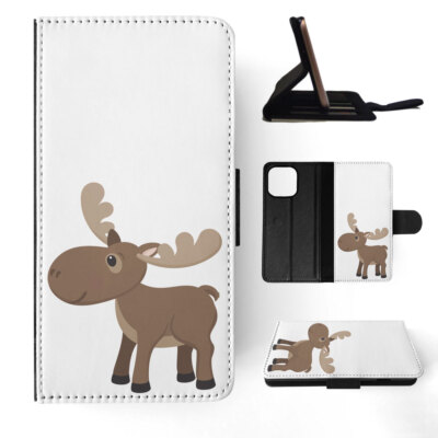 FLIP CASE FOR APPLE IPHONE|WOODLAND FRIENDS MOOSE