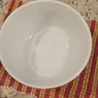 Vintage PYREX Large Ribbed 83/4" x 41/2" Footed MIXING BOWL White MILK GLASS USA