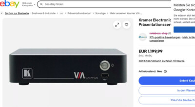 ORIGINAL Kramer/ 2 x VIA CAMPUS + 1 x VIA PAD / neu ORIGINALVERPACKT