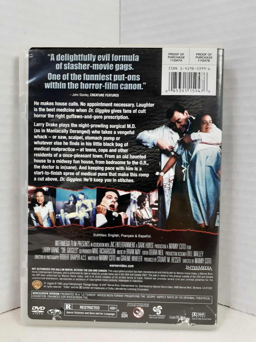 Dr. Giggles 1992 Twisted Terror Collection DVD 2007 Larry