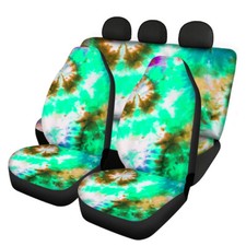 Contrasting Colors Printing Universal Front Rear Car Seat Cover Auto 4 Pack Set Contrasting Colors Printing Universal Front Rear Car Seat Cover Auto 4 Pack Set