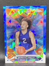 2023-24 TOPPS CHROME BASKETBALL SAPPHIRE DERECK LIVELY II ROOKIE CARD